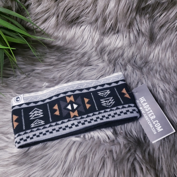 HEADSTERKIDS NWT Knit Fleece Lined Aztec Print Headband O/S - Picture 1 of 7